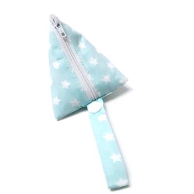 Schnullertasche, Pyramidentasche mint mit Sterne