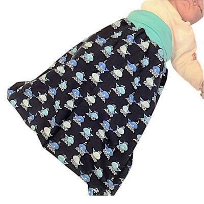 Strampelsack, Schlafsack blau mit Wale