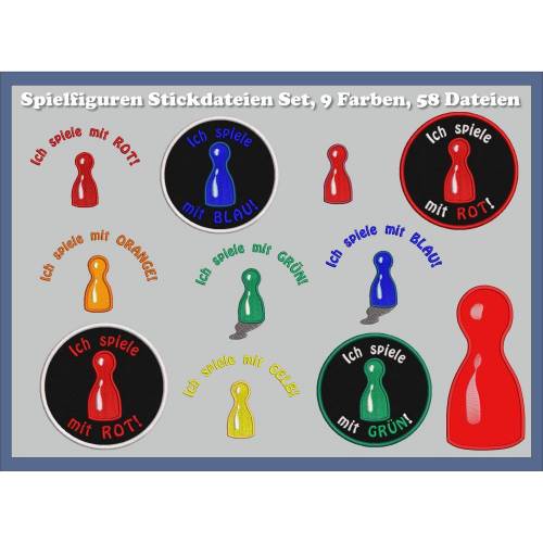 Riesiges Spielfiguren Stickdateien Set