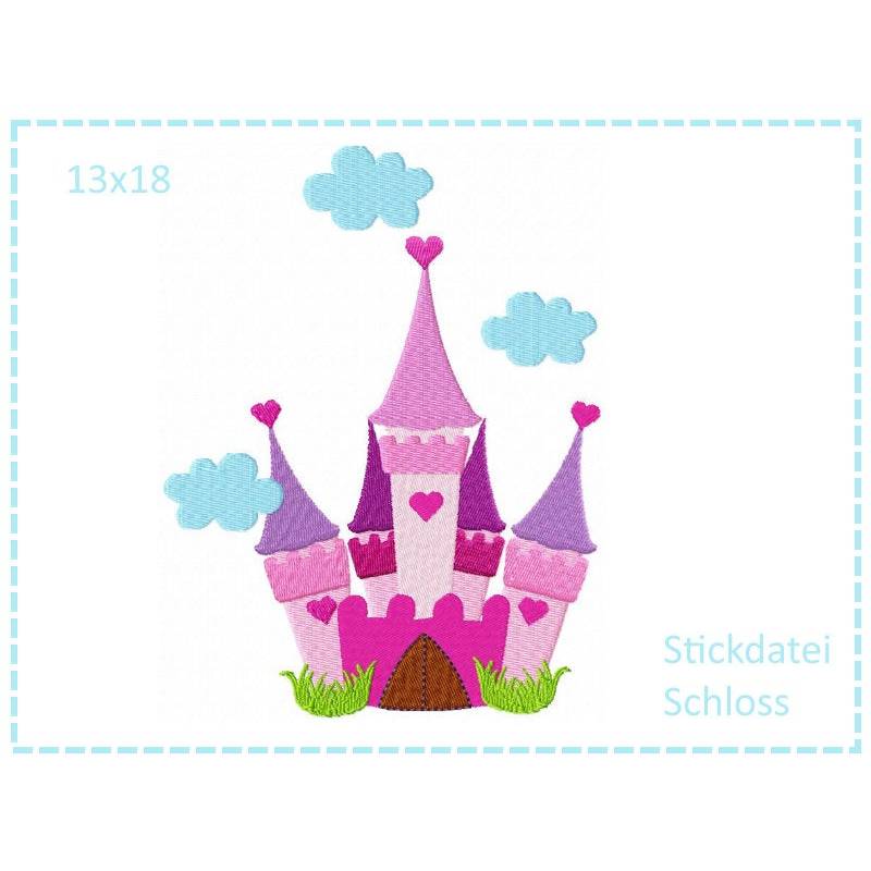 Schloss 13x18 Stickdatei Bild 1