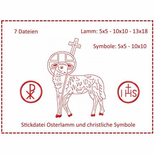 Osterlamm und christliche Symbole