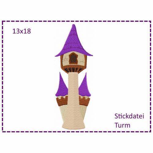 Turm 13x18 Stickdatei