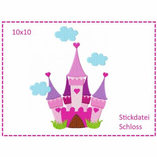 Schloss 10x10 Stickdatei