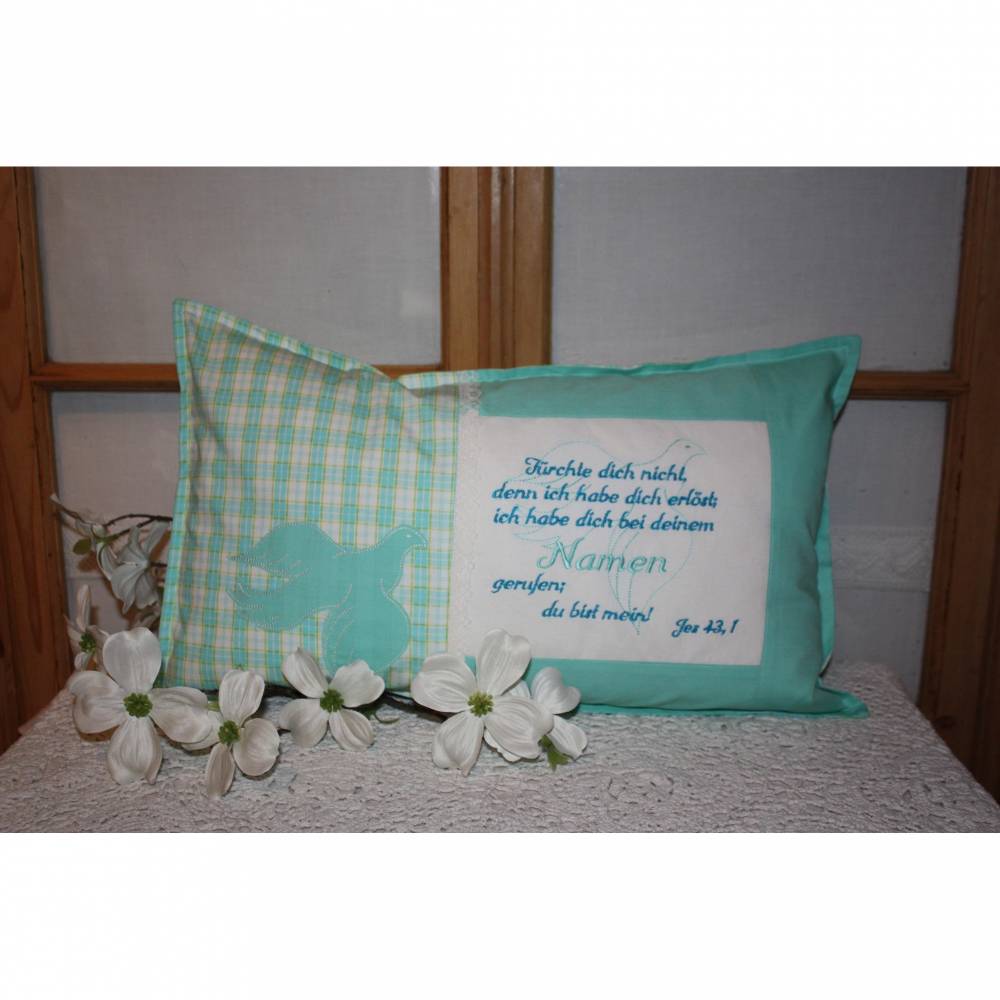 Stickdatei Taufe Spruch Taube 18x30cm Bild 2
