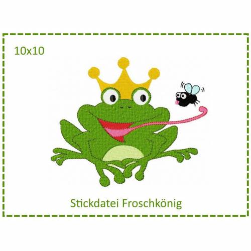 Froschkönig 10x10 Stickdatei