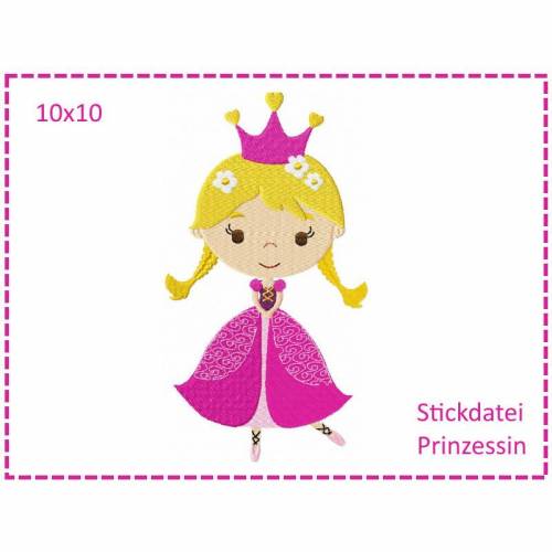 Prinzessin 10x10 Stickdatei