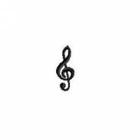 Stickdatei 2x6cm Violinschlüssel