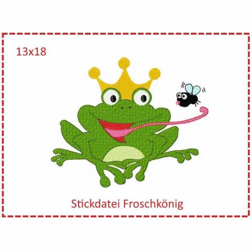Froschkönig 13x18 Stickdatei