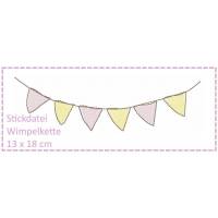 Wimpelkette 13x18 Stickdatei