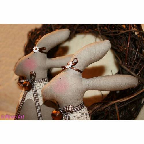 Zuckersüßes Hasenpärchen - braun-beige