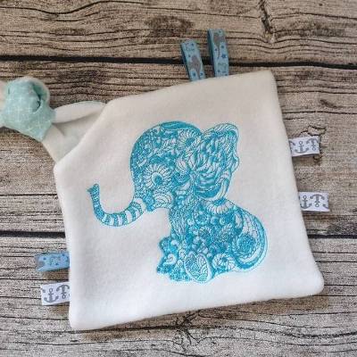 Schnuffeltuch ITH Stickdatei 20 x 20 cm 90-Grad-Ecken