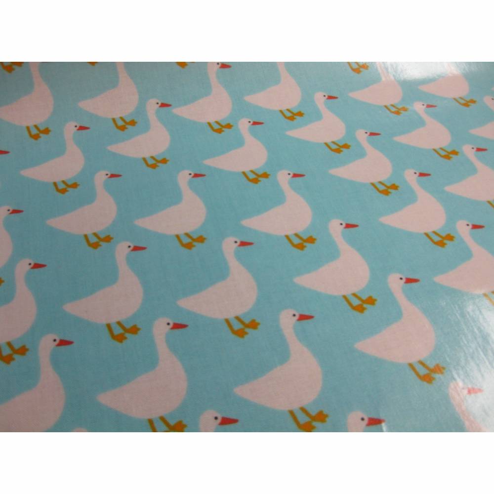 Laminierte Baumwolle,Wachstuch,Gans Robert Kaufman   ( 1m/20,-€) Bild 1