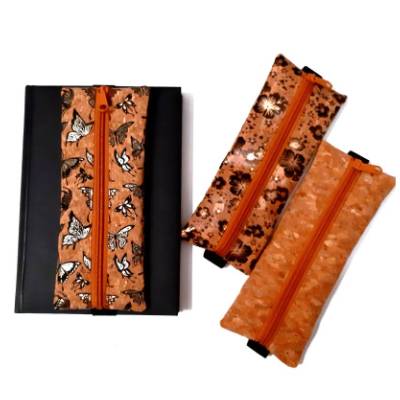 Kalendermäppchen aus Kork mit Gummiband, Stifte Mäppchen mit Gummiband