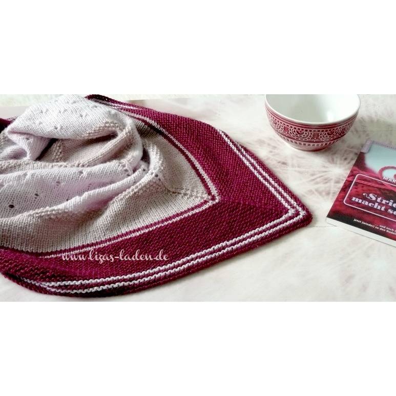 Strickanleitung Lizas 3-farbiges Dreieckstuch Bild 8