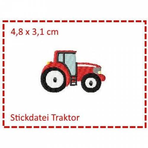 Stickdatei 10x10cm Traktor Füllstich Mini