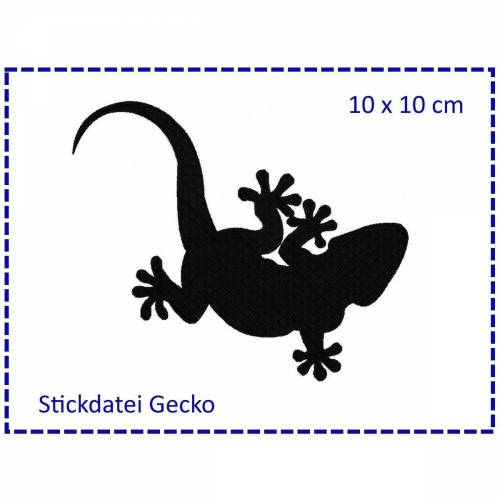 Stickdatei Gecko 10x10 Füllstich