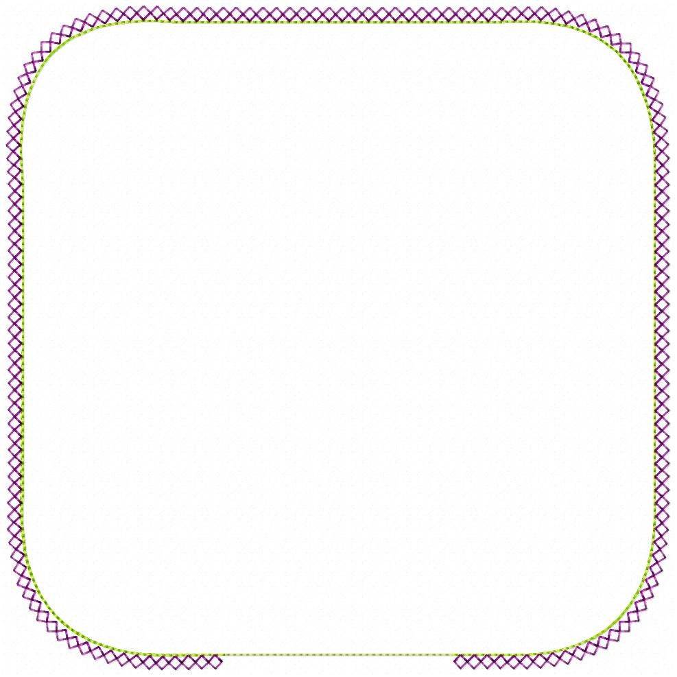 Schnuffeltuch ITH Stickdatei 20 x 20 cm abgerundete Ecken Bild 2