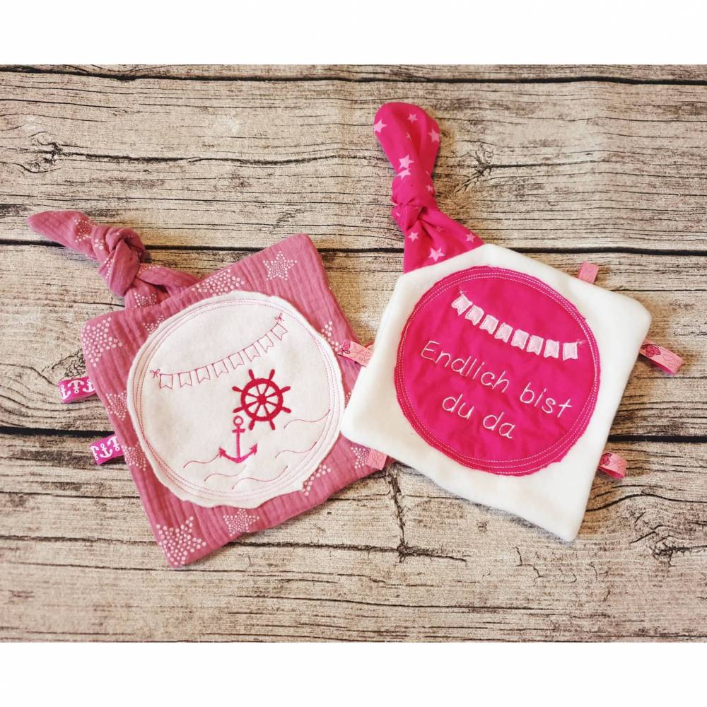 Schnuffeltuch ITH Stickdatei 20 x 20 cm abgerundete Ecken Bild 6
