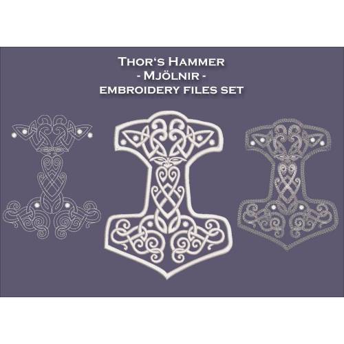 Thor's Hammer -Mjölnir- Stickdateien Set