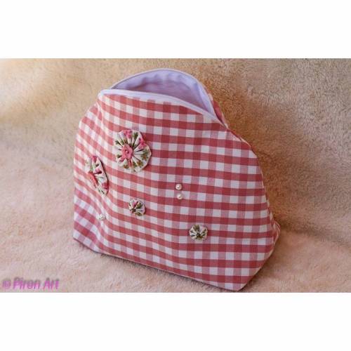 Täschchen - rosa-kariert