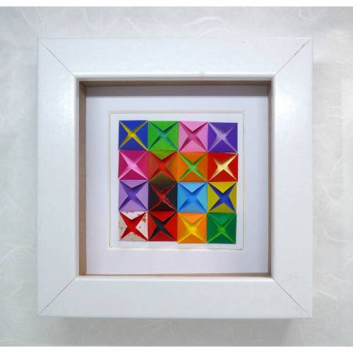 Bunte Blintz // Minibild 10 x 10 cm zum Aufstellen oder Hängen