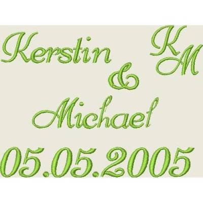 Stickdatei 25mm Buchstaben Schrift, Schönschrift  Set 336