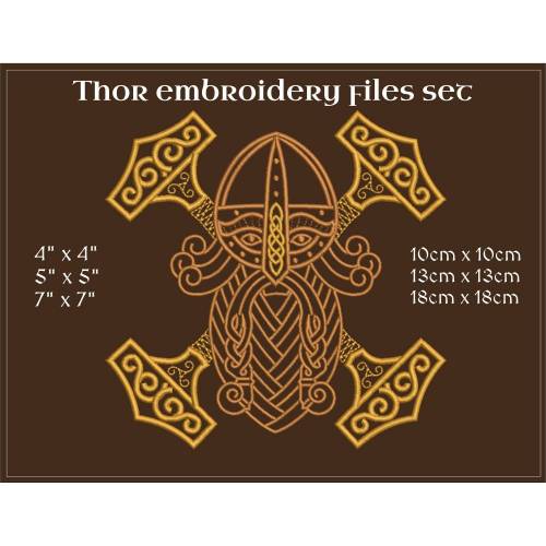 Thor Stickdateien Set verschiedene Größen ab 10cm×10cm
