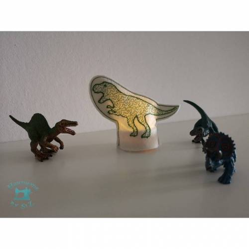 Teelichtcover Dino Stickdatei ITH 10x10
