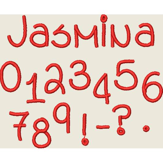 Stickdatei ca. 25mm Buchstaben Schrift, Schönschrift  Set 461 Bild 5