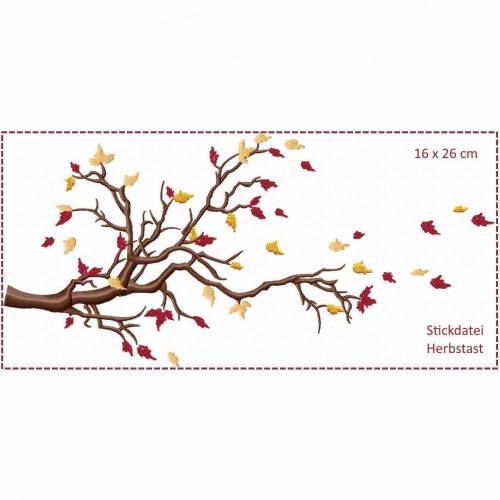 Herbstast Stickdatei 16x26