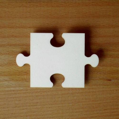 Puzzleteil Platzkarte aus Holz blanko