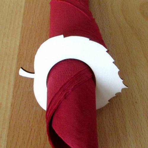 Holz-Serviettenring Lindenblatt