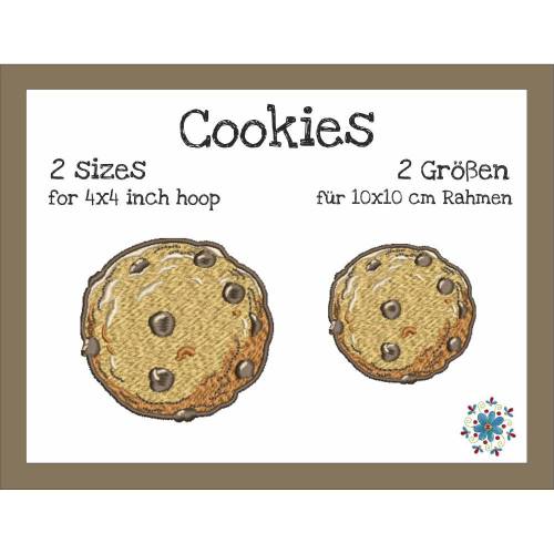 Cookies / Kekse Stickdateien in 2 Größen für 10×10cm Rahmen