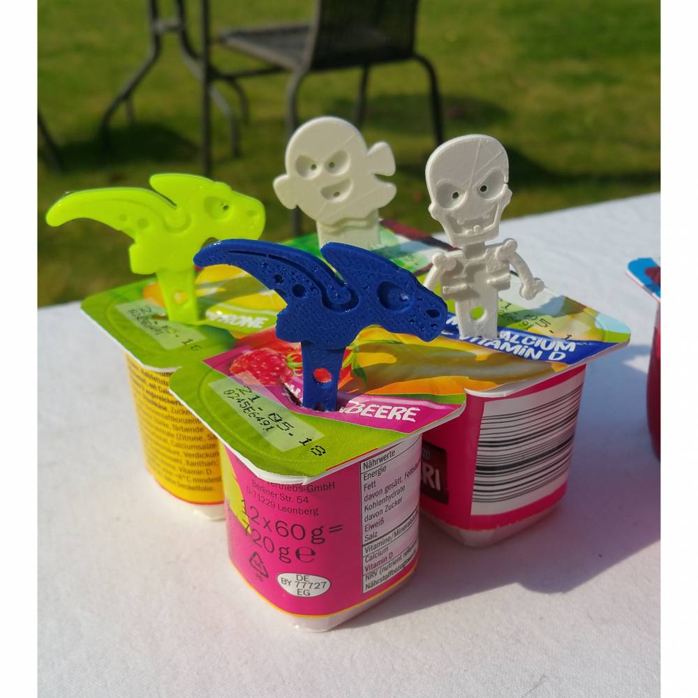 9er Set Dinosaurier Joghurt-Selbstmacheis-Stäbchen Eissticks Dinos bunt Eis Sticks Eisstäbchen ideal für Kinder-Geburtstage DIY eis am Stiel aus Bio-Kunststoff Made in Germany Bild 4