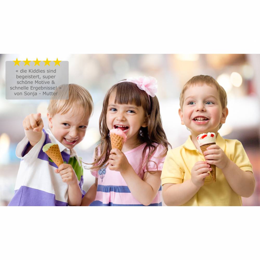 9er Set Dinosaurier Joghurt-Selbstmacheis-Stäbchen Eissticks Dinos bunt Eis Sticks Eisstäbchen ideal für Kinder-Geburtstage DIY eis am Stiel aus Bio-Kunststoff Made in Germany Bild 6