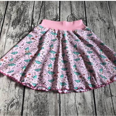 wunderschöner Rock / Drehrock gr.110/116 Rosa Schmetterlinge