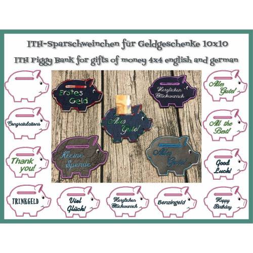 ITH-Sparschweinchen für Geldgeschenke 10×10
