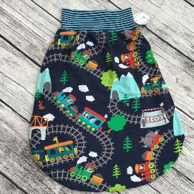 Pucksack Strampelsack Kuschelsack Eisenbahn -Motive