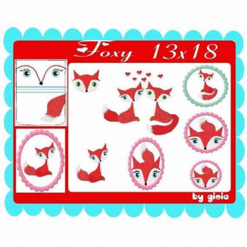 Stickdatei Foxy 13x18