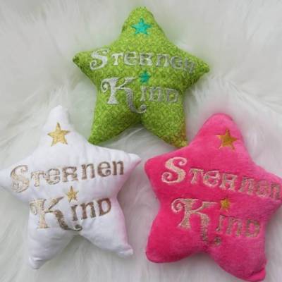 Stickdatei Sternenkinder In the Hoop Set – 7x Stern für 13x18cm 5x7" Stickrahmen | Maschinestickerei Set 351