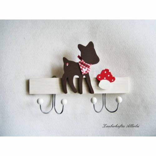 Garderobe Kindergarderobe Reh rot klein