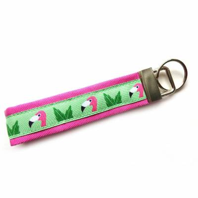 Schlüsselanhänger Schlüsselband Anhänger "Flamingo-Kopf" in pink oder grün Geschenk Mädchen Geburtstag Weihnachten Einschulung