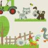 Stickdatei Auto  Bauernhof Set 2  171 Huhn Hahn Gans Traktor Hund Katze