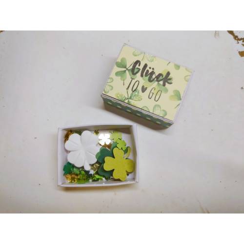 Mitbringsel "Glück to go - Box" aus der Manufaktur Karla