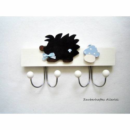 Kindergarderobe Igel klein hellblau