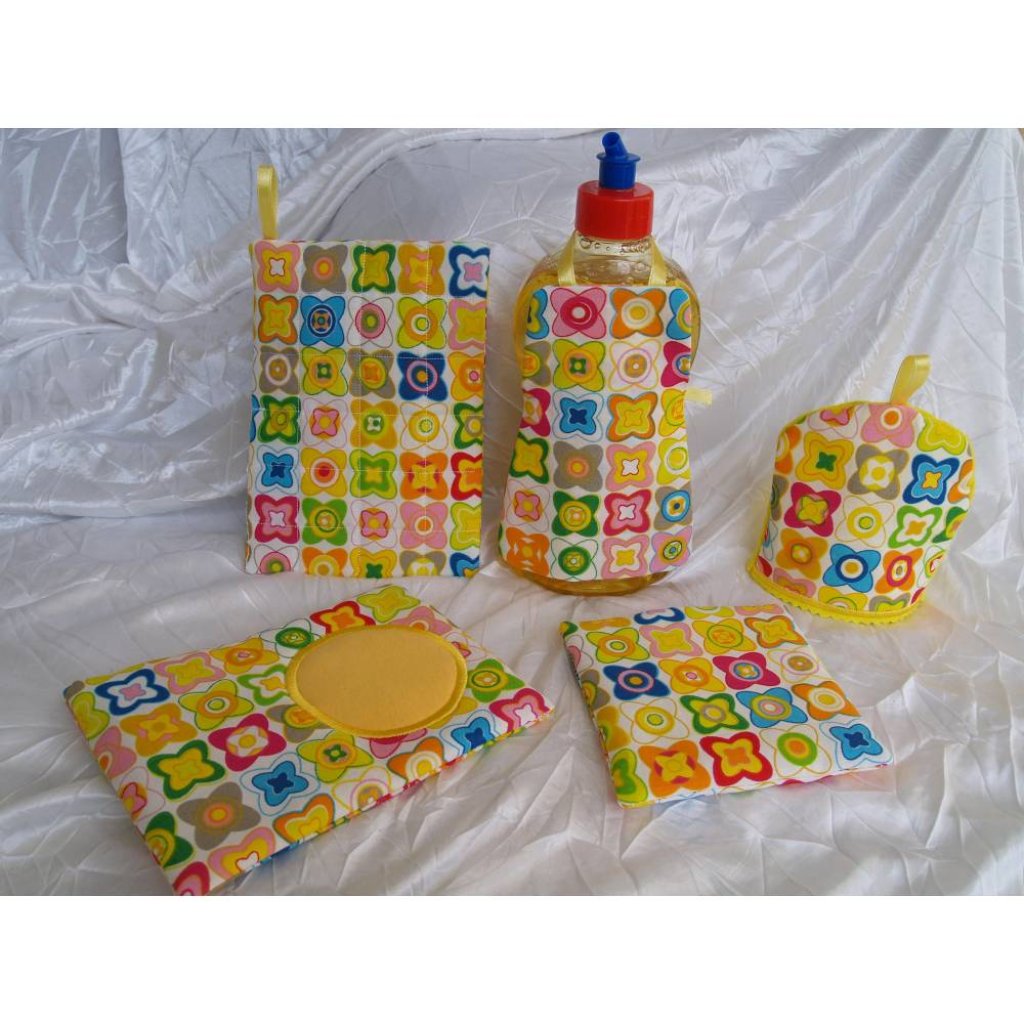 Stickdatei Küche Set – Spülschürze, Topflappen, Eierwärmer, Mug Rug ITH – Sofort Download Bild 2