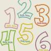 Stickdatei Zahl, Zahlen Ich bin, Maschinenstickerei, Geburtstag, Set 555