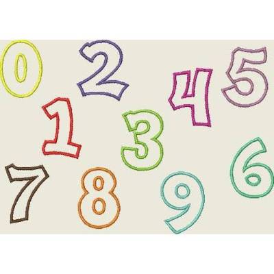Stickdatei Maschinenstickerei Zahlen XL, Geburtstag, Geburtstagszahl Set 556