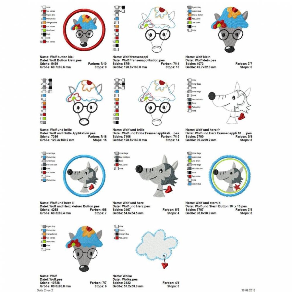 Digitale Stickserie Janeas World Red Riding Hood 10x10 - 13x18 cm (4x4 - 5x7") Stickrahmen Bild 3