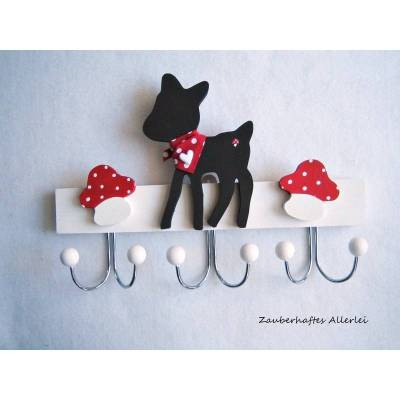 Holzgarderobe Garderobe rot